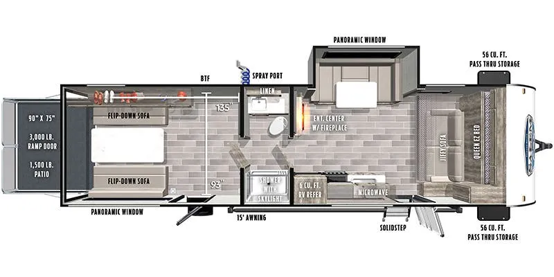2020 Forest River Salem FSX 280RT - Floor plan