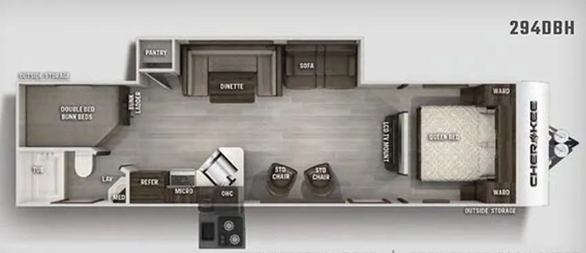 Forest River Cherokee 294DBH floor plan