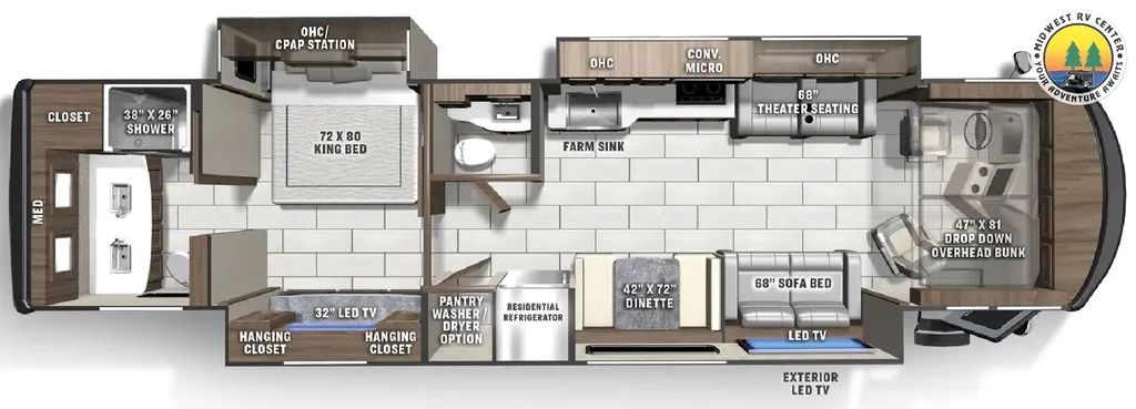 2026 Coachmen Sportscoach 411TS floor plan