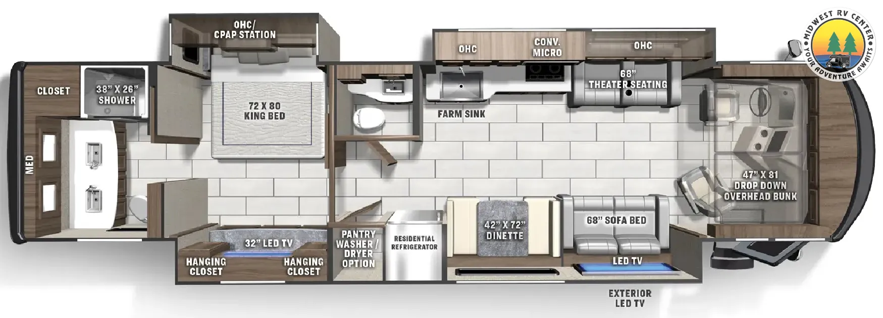 2026 Coachmen Sportscoach 411TS - Floor plan