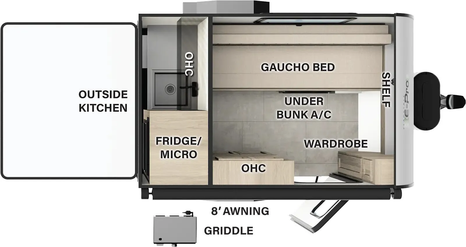 Forest River Flagstaff E-Pro E12SA floor plan