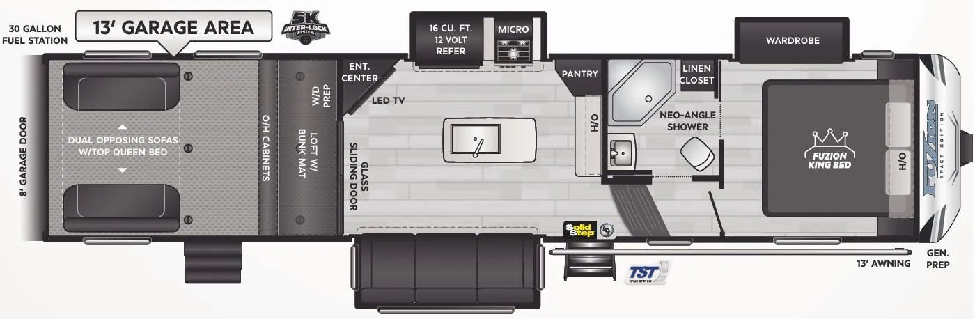 Keystone Fuzion Impact 343 floor plan