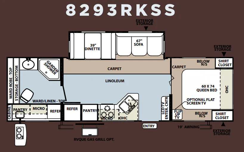 Forest River Rockwood Signature Ultra Lite 8293RKBS floor plan