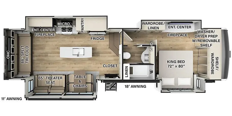 Forest River Flagstaff Elite F380RL floor plan
