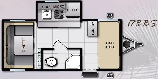 Pacific Coachworks Panther Mini 17BBS floor plan