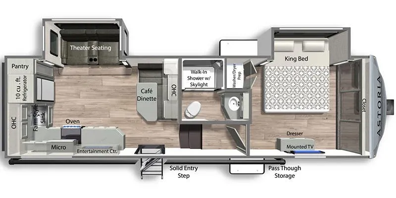 2024 Dutchmen Astoria Half-Ton 260RK - Floor plan