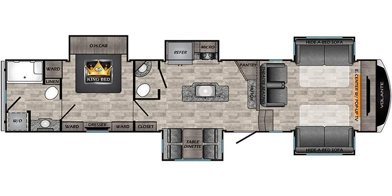 CrossRoads Volante VL3851FL High Profile floor plan