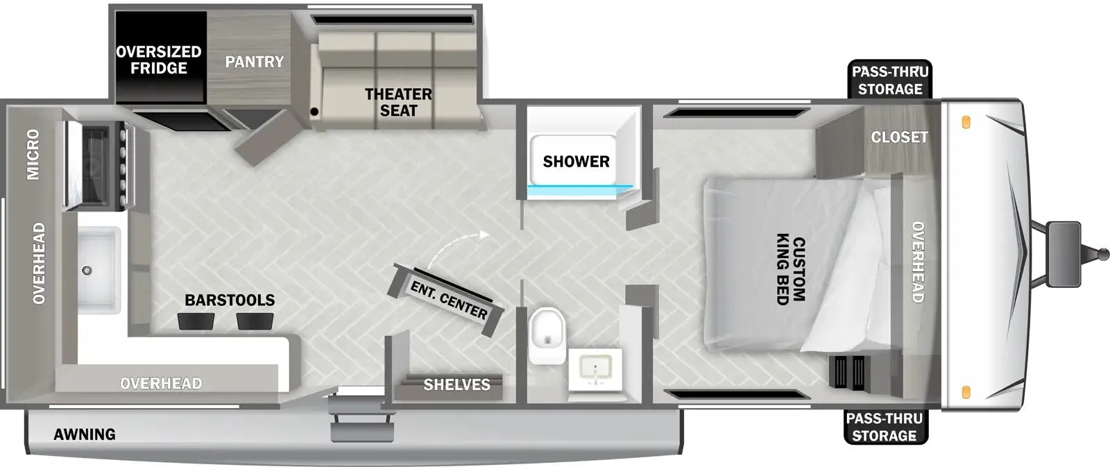 Forest River EVO T2230 floor plan