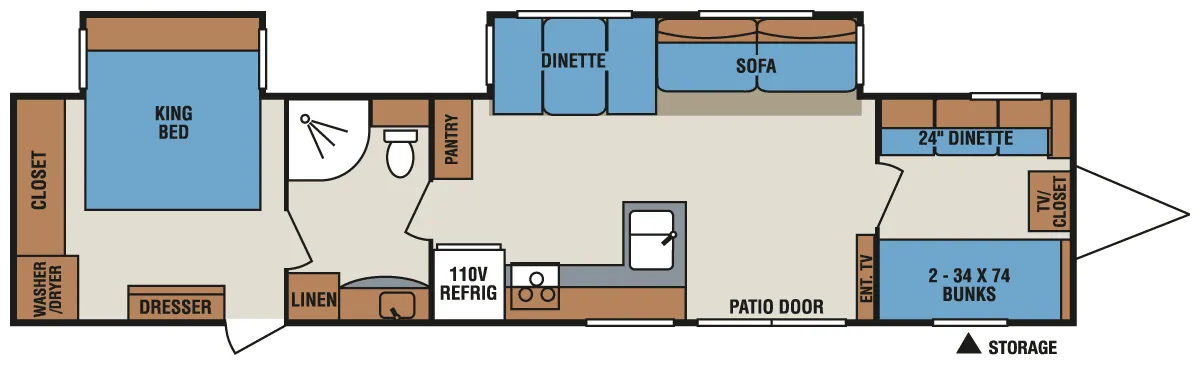 K-Z Sportsmen S362BH floor plan