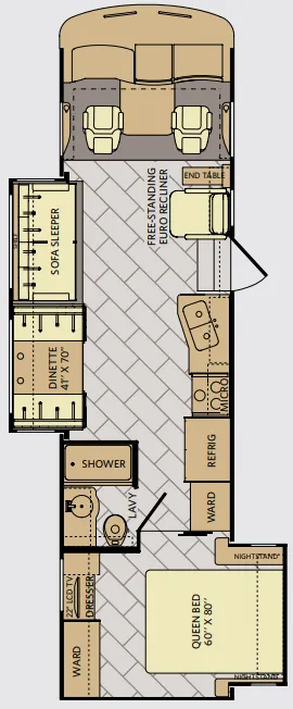Fleetwood Southwind 32VS floor plan