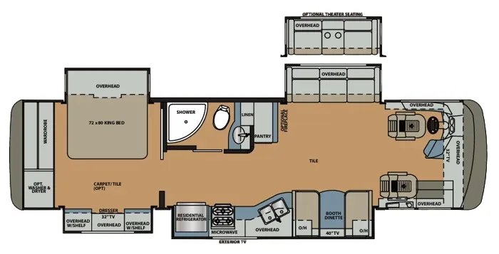 Forest River Berkshire 34QS floor plan
