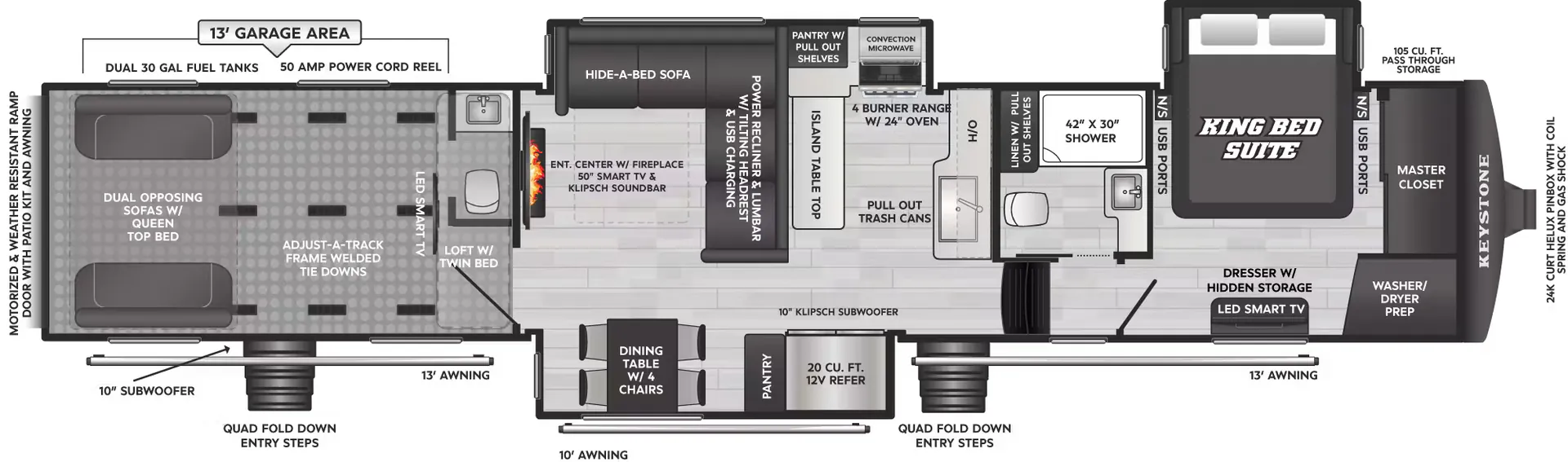 Keystone Raptor 441HB floor plan