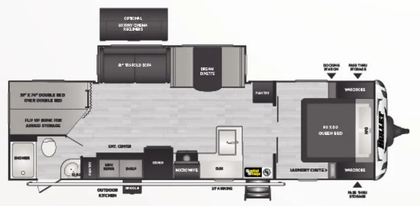 Keystone Bullet 290BHSWE floor plan