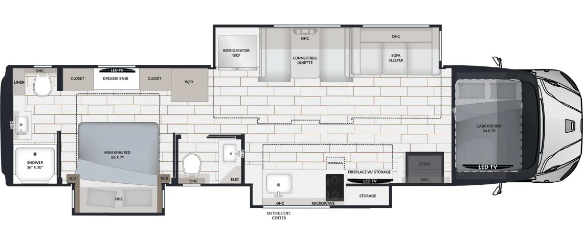 Renegade RV Verona 40VTR floor plan