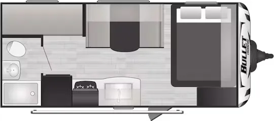 2025 Keystone Bullet Crossfire 1700BH - Floor plan