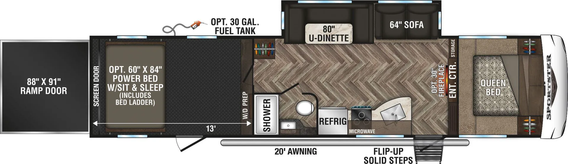 K-Z Sportster 331TH13 floor plan