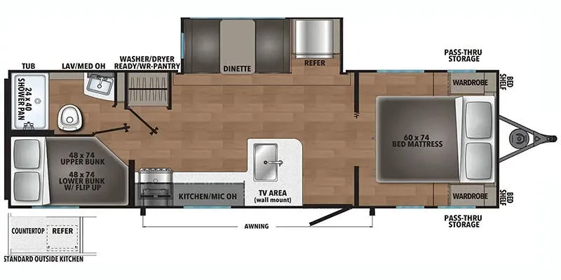Coachmen Northern Spirit DLX 5250BHS floor plan