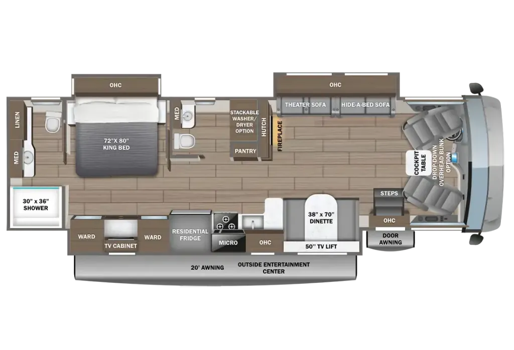 2027 Entegra Coach Vision XL 36C floor plan