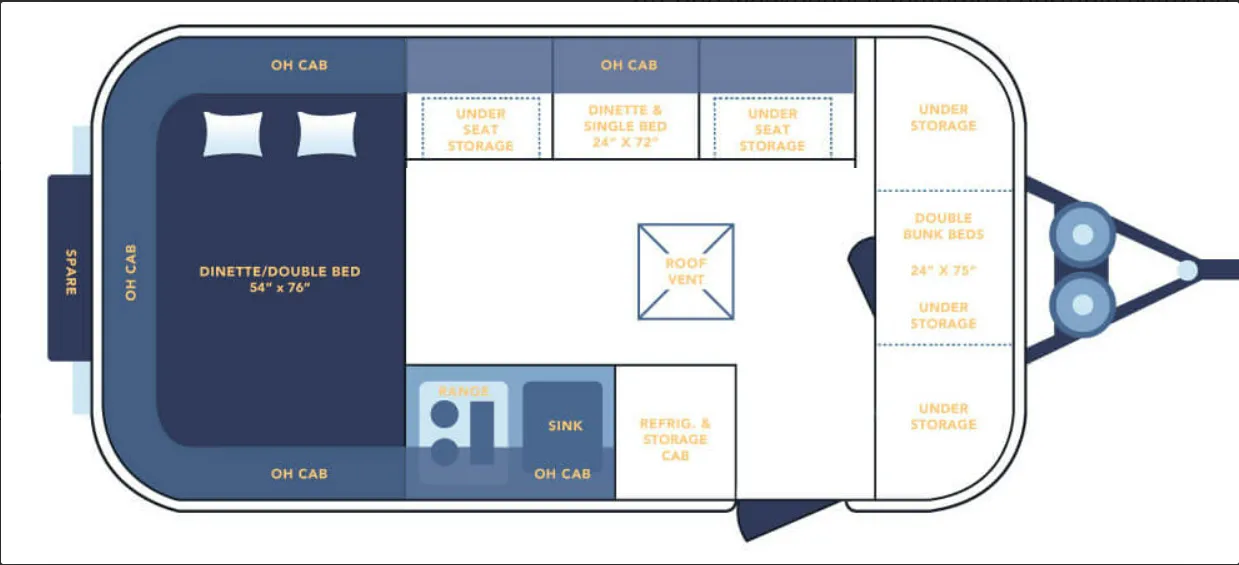 Casita Spirit STANDARD floor plan