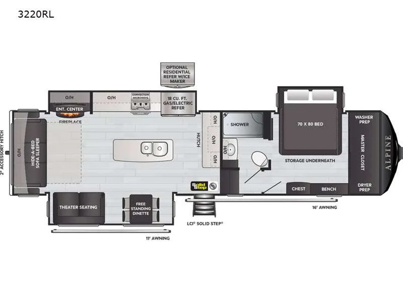 2021 Keystone Alpine 3220RL - Photo 3