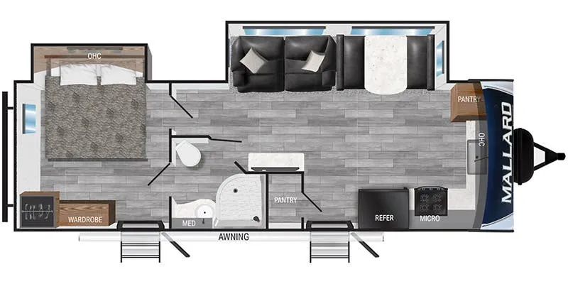 2023 Heartland Mallard M267FK floor plan