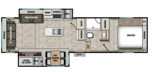 Shasta Phoenix Lite 284RL floor plan