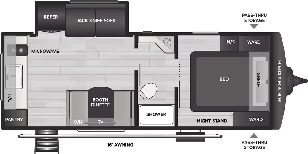 2026 Keystone Bullet Classic 21RKC floor plan