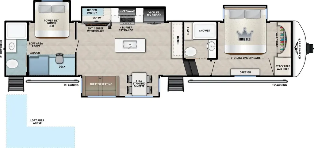 2026 East to West Blackthorn 3820DSL floor plan