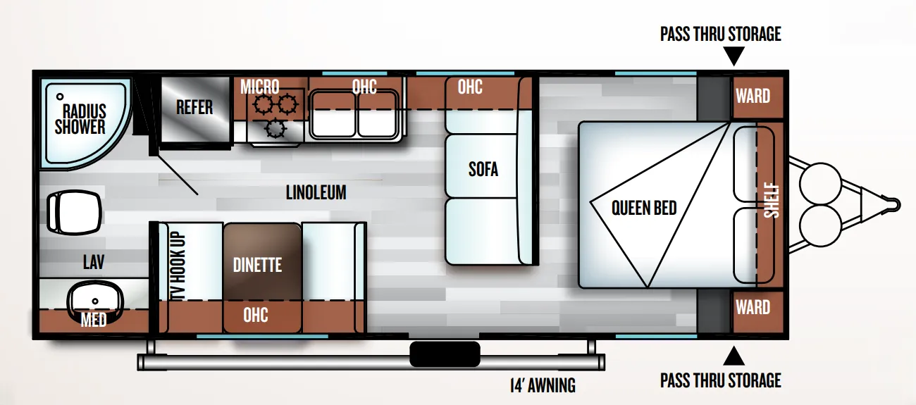 Forest River Salem Cruise Lite 241QBXL floor plan