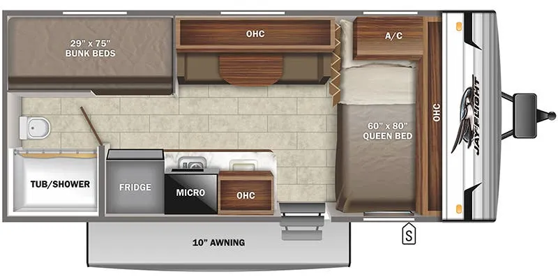 2022 Jayco Jay Flight SLX 7 174BHW floor plan