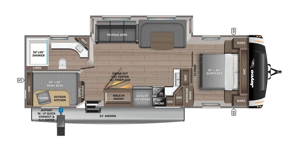 2024 Jayco Eagle Travel Trailers 284BHOK floor plan