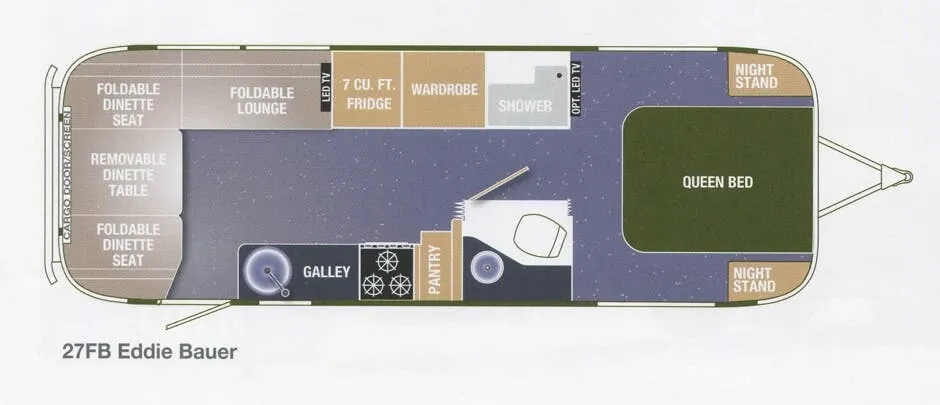 Airstream Eddie Bauer 27FB floor plan