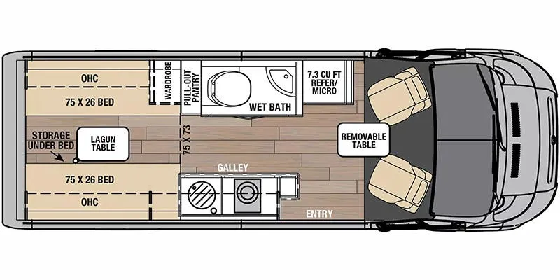 2024 Coachmen Nova 20D - Floor plan