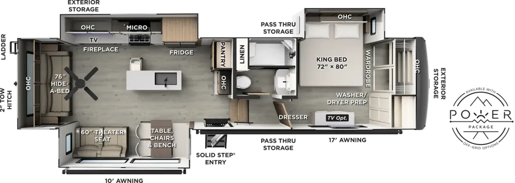 2027 Forest River Flagstaff Classic 361RL floor plan