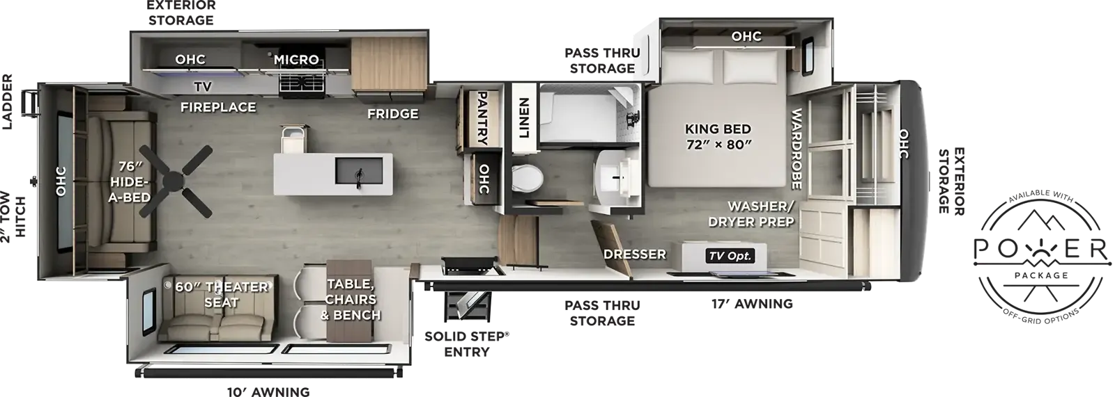2027 Forest River Flagstaff Classic 361RL - Floor plan