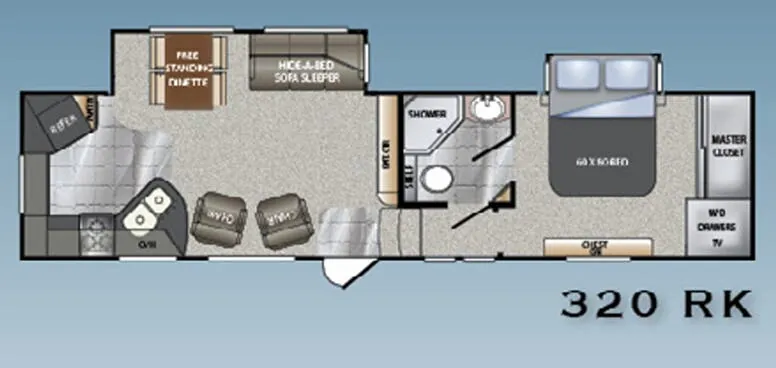 Keystone Avalanche 320RK floor plan