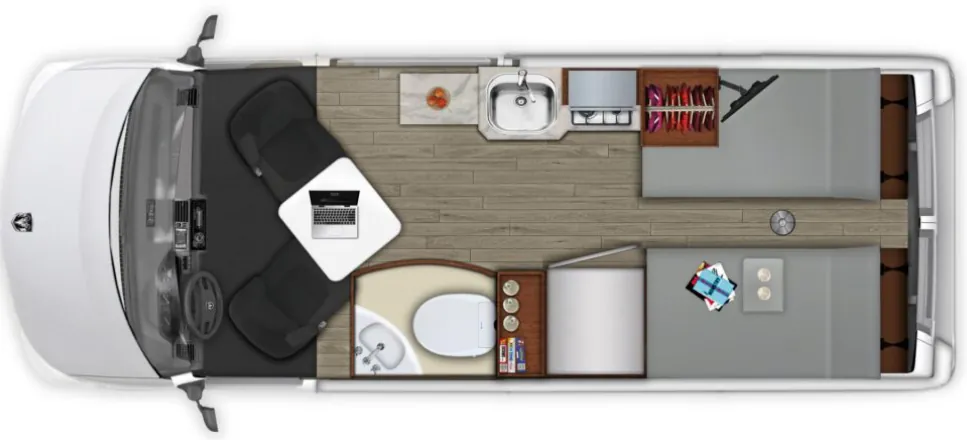 Roadtrek Play Slumber Base floor plan