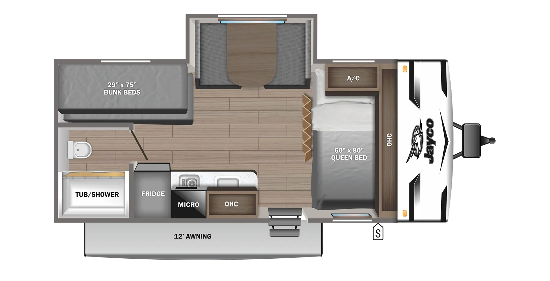 2024 Jayco Jay Flight SLX 184BSW - Floor plan