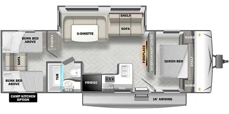 Forest River EVO Elite 2985VB floor plan