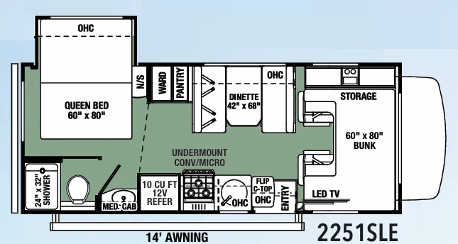 Forest River Forester LE 2251SLE floor plan