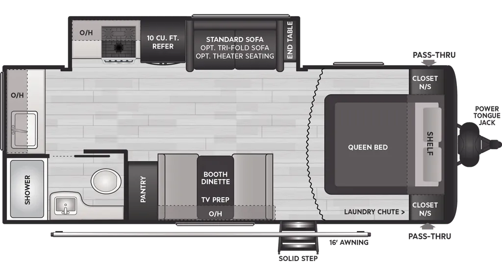2024 Keystone Hideout 22MLS floor plan