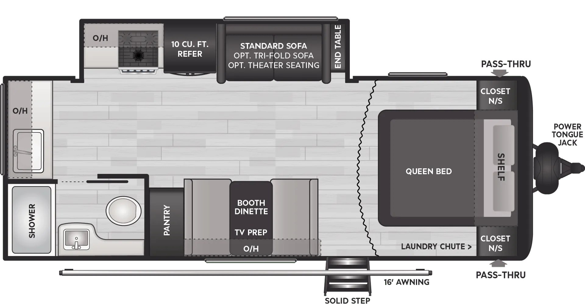 2024 Keystone Hideout 22MLS - Floor plan