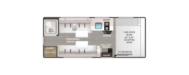 Thor Motor Coach Chateau 19X floor plan