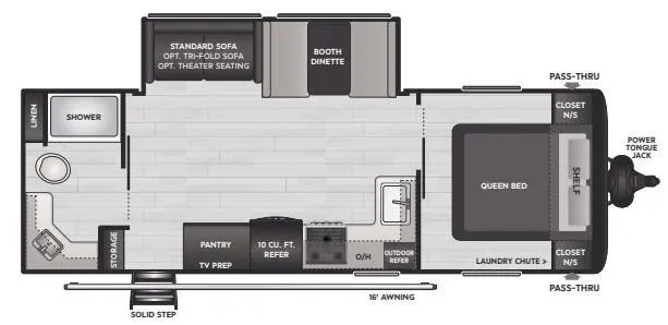 Keystone Hideout 24RBS floor plan