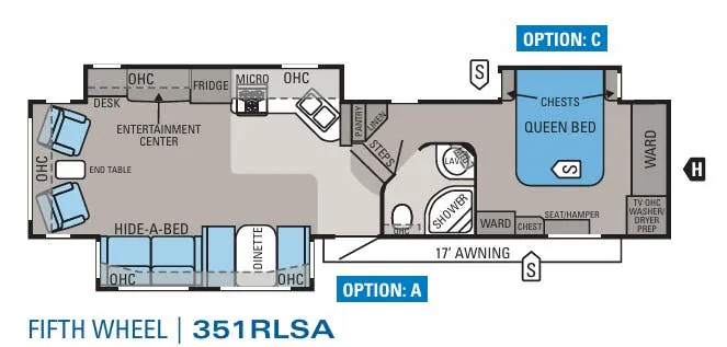 Jayco Eagle 351RLSA floor plan