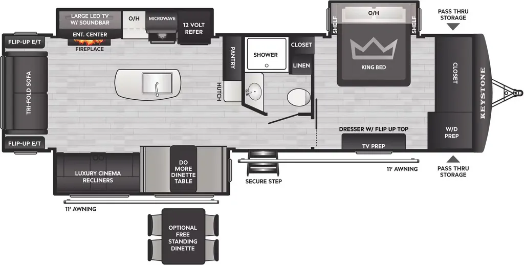2026 Keystone Passport 3100RE floor plan