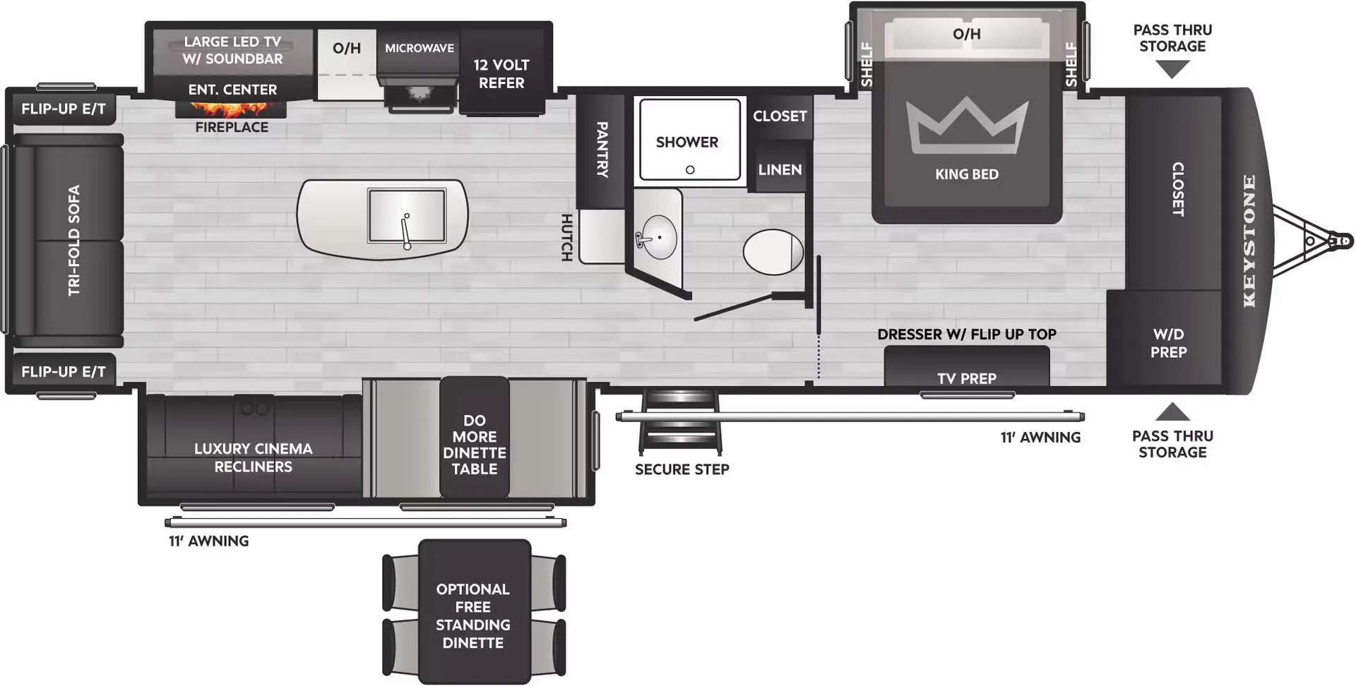 2026 Keystone Passport 3100RE - Floor plan