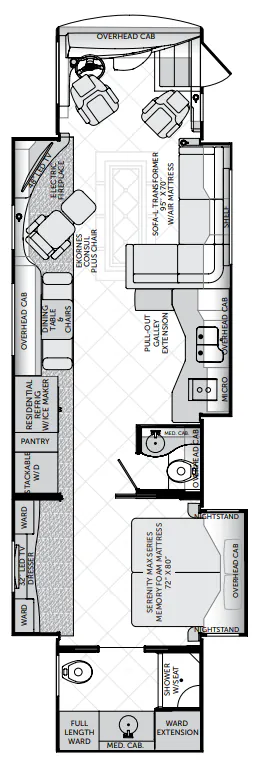 American Coach American Tradition 42G floor plan