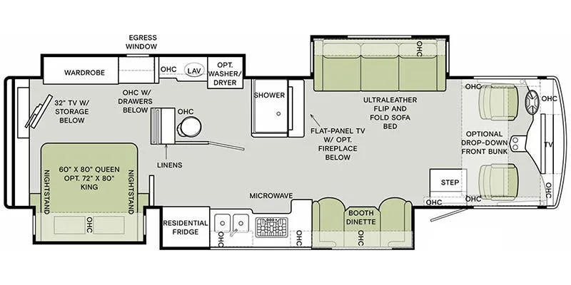 2023 Tiffin Open Road Allegro 34 PA floor plan