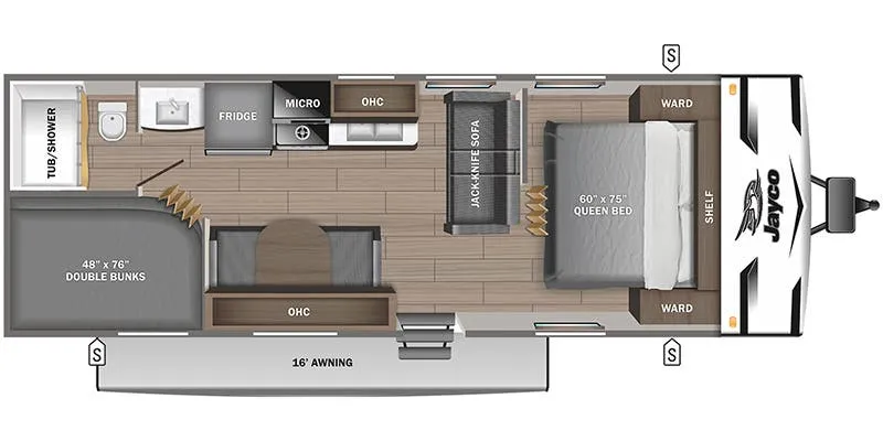 2024 Jayco Jay Flight SLX 260BH floor plan